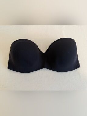 Le Mystere Strapless Bra Style 755 Shameless Black Size 34DD Padded NO STRAPS